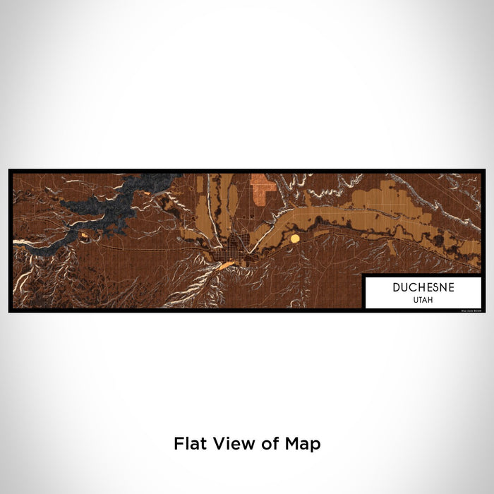 Flat View of Map Custom Duchesne Utah Map Enamel Mug in Ember