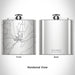 Rendered View of Duchesne Utah Map Engraving on 6oz Stainless Steel Flask