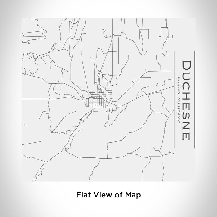 Rendered View of Duchesne Utah Map Engraving on 17oz Stainless Steel Insulated Tumbler in White