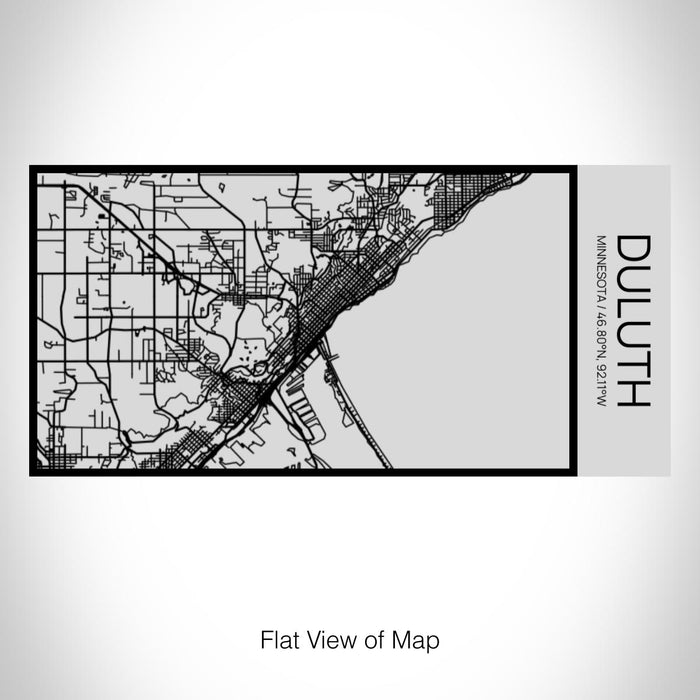 Rendered View of Duluth Minnesota Map on 17oz Stainless Steel Insulated Cola Bottle in Stainless
