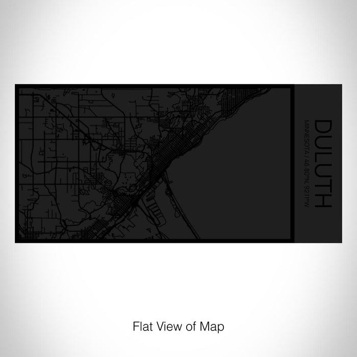 Rendered View of Duluth Minnesota Map on 17oz Stainless Steel Insulated Cola Bottle in Stainless in Matte Black