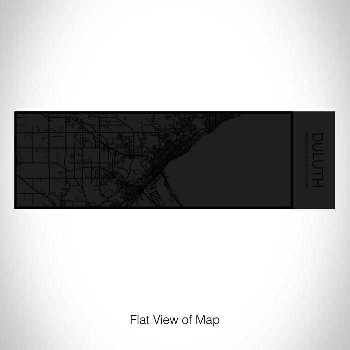 Rendered View of Duluth Minnesota Map on 10oz Stainless Steel Insulated Cup in Matte Black with Sliding Lid