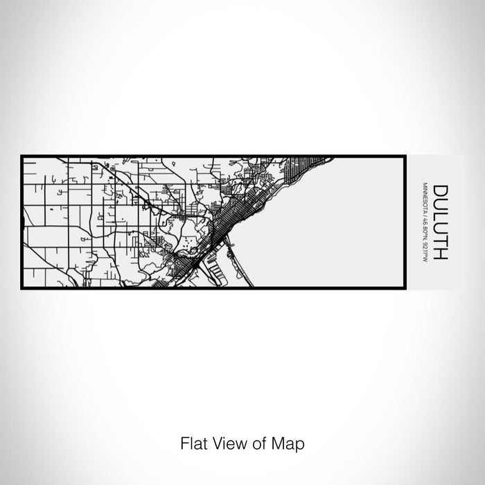 Rendered View of Duluth Minnesota Map on 10oz Stainless Steel Insulated Cup in Matte White with Sliding Lid