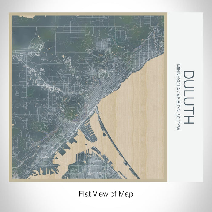 Rendered View of Duluth Minnesota Map on 17oz Stainless Steel Insulated Tumbler in Afternoon Map Style