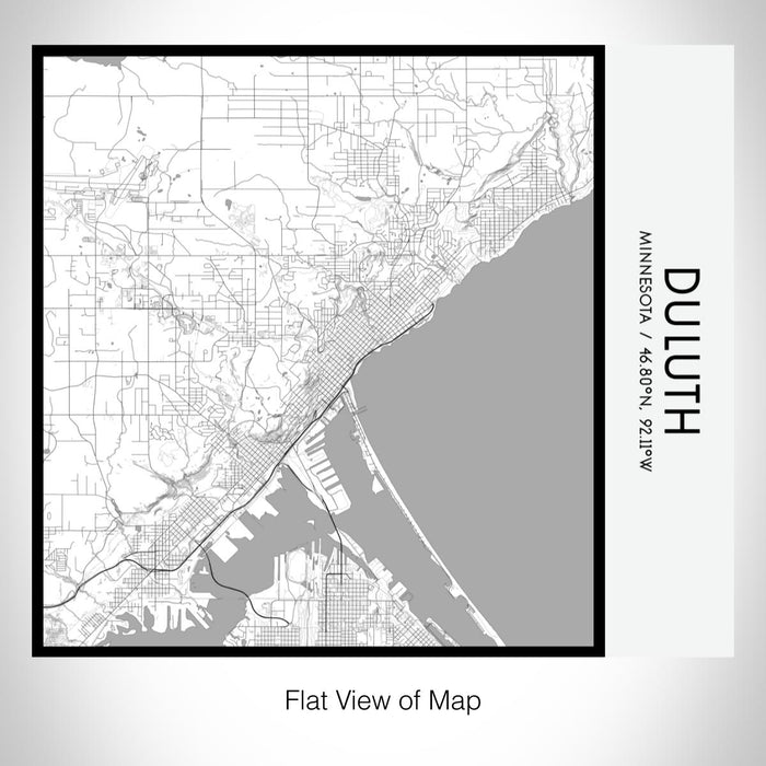 Rendered View of Duluth Minnesota Map on 17oz Stainless Steel Insulated Tumbler in Classic Map Style