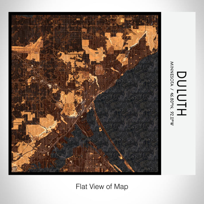 Rendered View of Duluth Minnesota Map on 17oz Stainless Steel Insulated Tumbler in Ember Map Style
