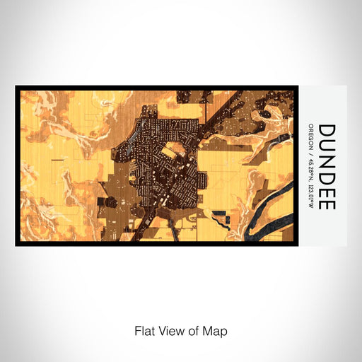 Rendered View of Dundee Oregon Map on 17oz Stainless Steel Insulated Bottle with printed ember style map