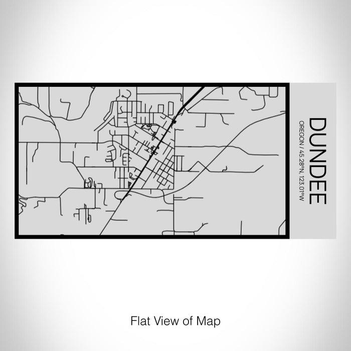 Rendered View of Dundee Oregon Map on 17oz Stainless Steel Insulated Cola Bottle in Stainless