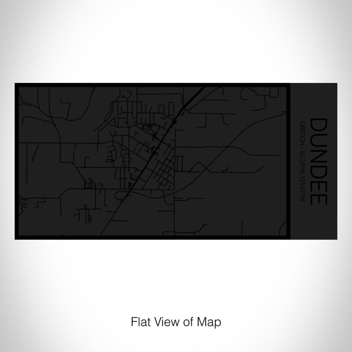 Rendered View of Dundee Oregon Map on 17oz Stainless Steel Insulated Cola Bottle in Stainless in Matte Black