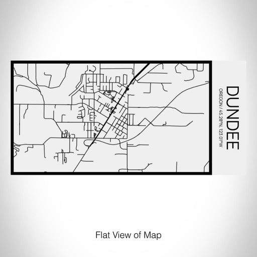 Rendered View of Dundee Oregon Map on 17oz Stainless Steel Insulated Cola Bottle in Stainless in Matte White