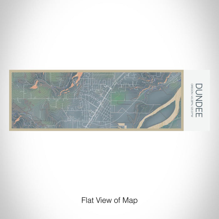 Rendered View of Dundee Oregon Map on 10oz Stainless Steel Insulated Cup in Afternoon with Sliding Lid