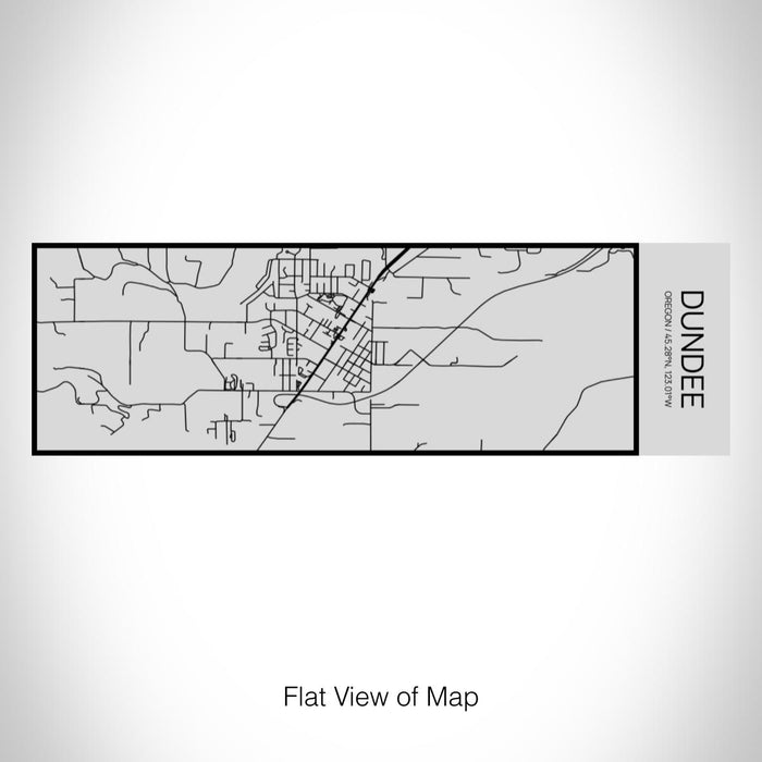 Rendered View of Dundee Oregon Map on 10oz Stainless Steel Insulated Cup with Sipping Lid