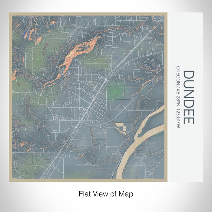 Rendered View of Dundee Oregon Map on 17oz Stainless Steel Insulated Tumbler in Afternoon Map Style