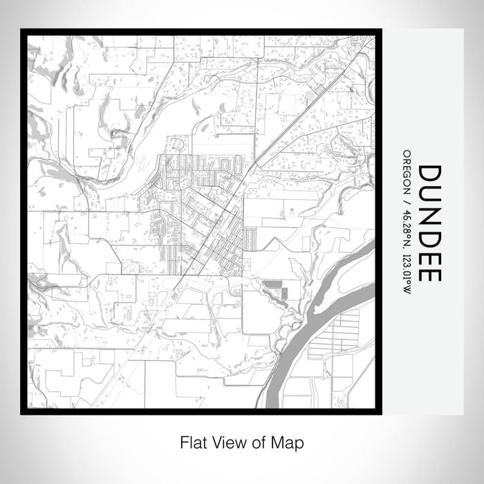 Rendered View of Dundee Oregon Map on 17oz Stainless Steel Insulated Tumbler in Classic Map Style