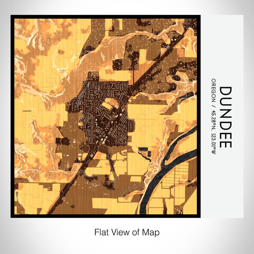 Rendered View of Dundee Oregon Map on 17oz Stainless Steel Insulated Tumbler in Ember Map Style