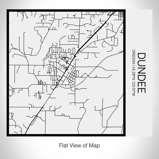 Rendered View of Dundee Oregon Map on 17oz Stainless Steel Insulated Tumbler in Matte White with Tactile Lines