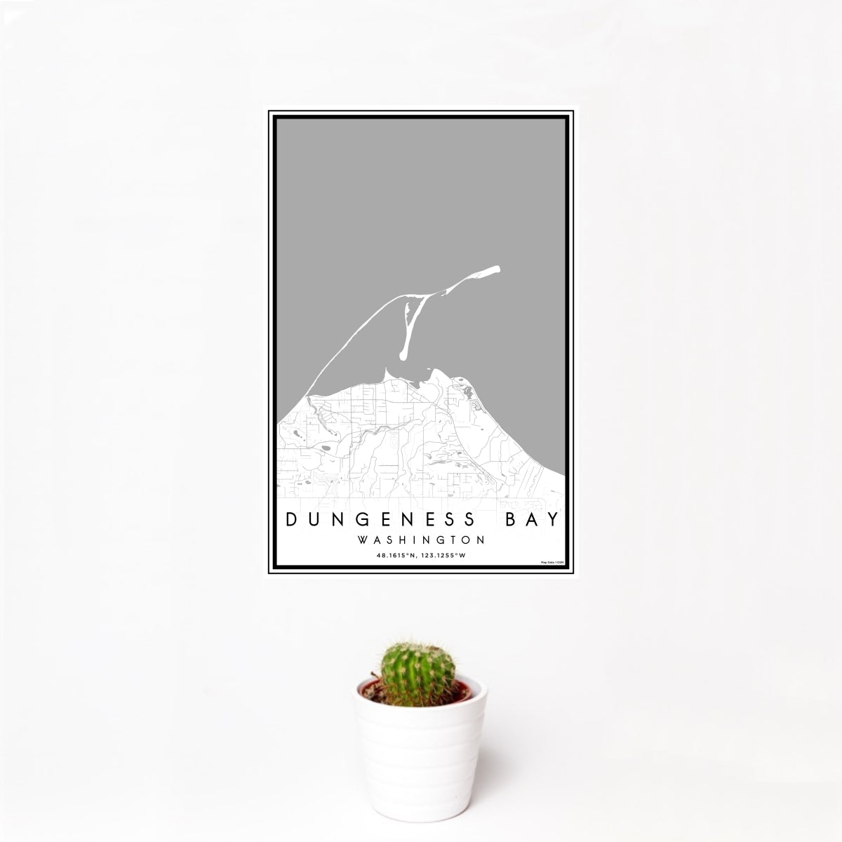 Dungeness Bay - Washington Map Print in Classic — JACE Maps