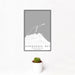 12x18 Dungeness Bay Washington Map Print Portrait Orientation in Classic Style With Small Cactus Plant in White Planter