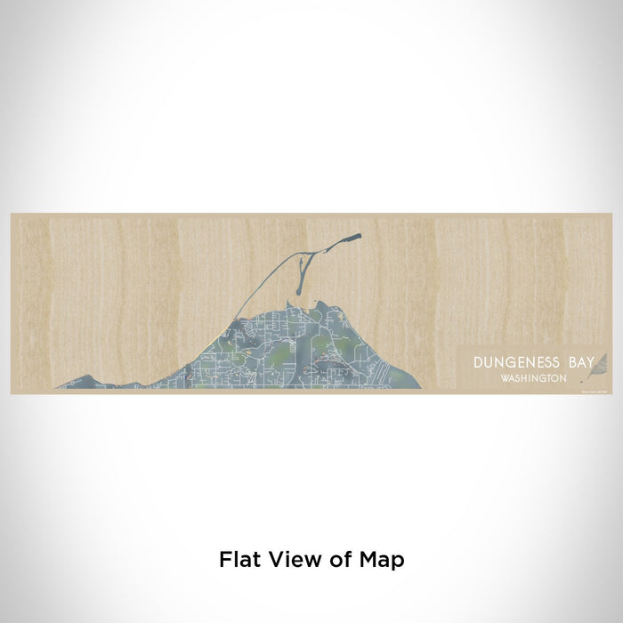 Flat View of Map Custom Dungeness Bay Washington Map Enamel Mug in Afternoon