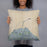 Person holding 18x18 Custom Dungeness Bay Washington Map Throw Pillow in Afternoon