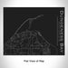 Rendered View of Dungeness Bay Washington Map Engraving on 20oz Stainless Steel Insulated Bottle with Bamboo Top in Black