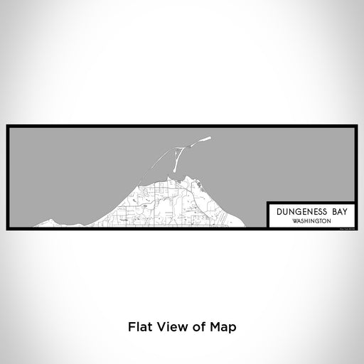 Flat View of Map Custom Dungeness Bay Washington Map Enamel Mug in Classic
