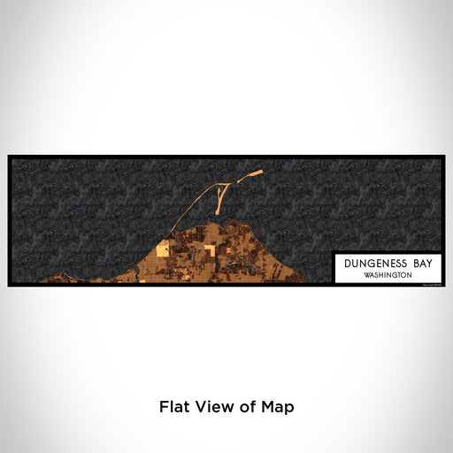 Flat View of Map Custom Dungeness Bay Washington Map Enamel Mug in Ember