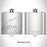 Rendered View of Dungeness Bay Washington Map Engraving on 6oz Stainless Steel Flask