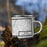 Right View Custom Dunn North Carolina Map Enamel Mug in Classic on Grass With Trees in Background