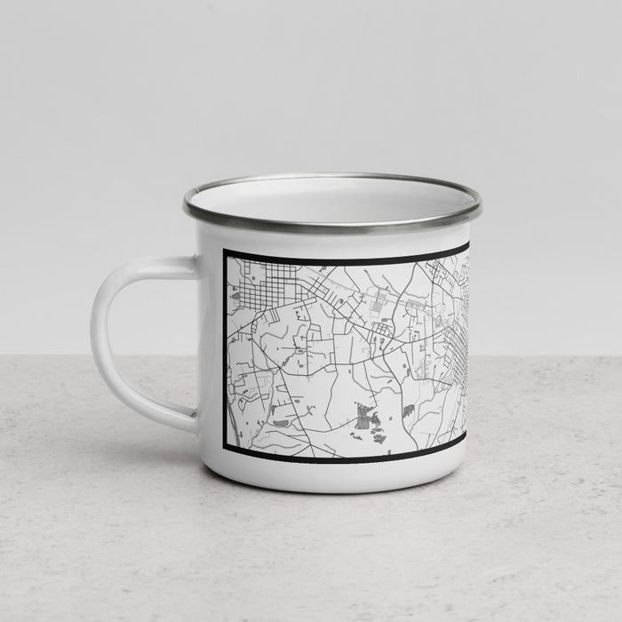 Left View Custom Dunn North Carolina Map Enamel Mug in Classic