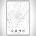 Dunn North Carolina Map Print Portrait Orientation in Classic Style With Shaded Background