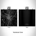 Rendered View of Dunn North Carolina Map Engraving on 6oz Stainless Steel Flask in Black