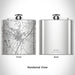 Rendered View of Dunn North Carolina Map Engraving on 6oz Stainless Steel Flask