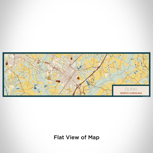 Flat View of Map Custom Dunn North Carolina Map Enamel Mug in Woodblock