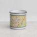 Front View Custom Dunn North Carolina Map Enamel Mug in Woodblock