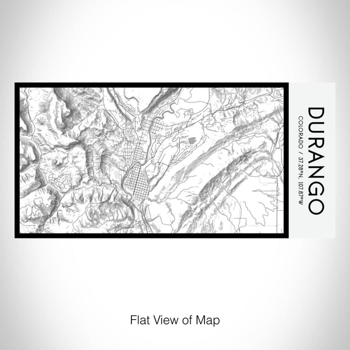 Rendered View of Durango Colorado Map on 17oz Stainless Steel Insulated Bottle with printed classic style map