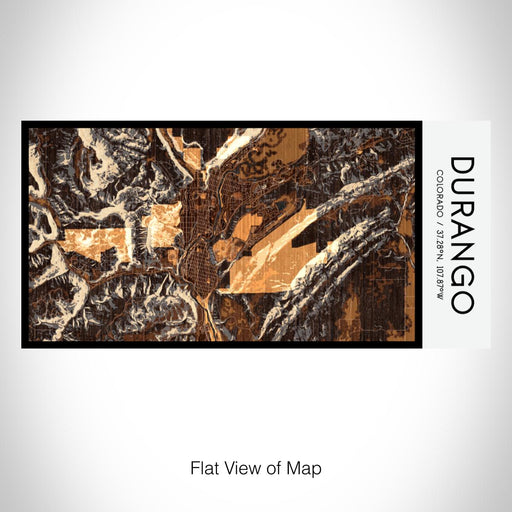 Rendered View of Durango Colorado Map on 17oz Stainless Steel Insulated Bottle with printed ember style map