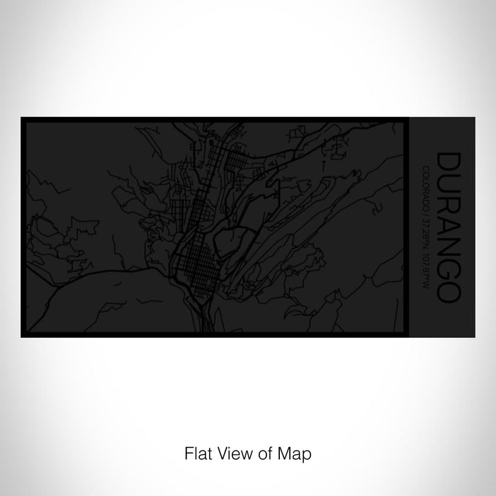 Rendered View of Durango Colorado Map on 17oz Stainless Steel Insulated Cola Bottle in Stainless in Matte Black