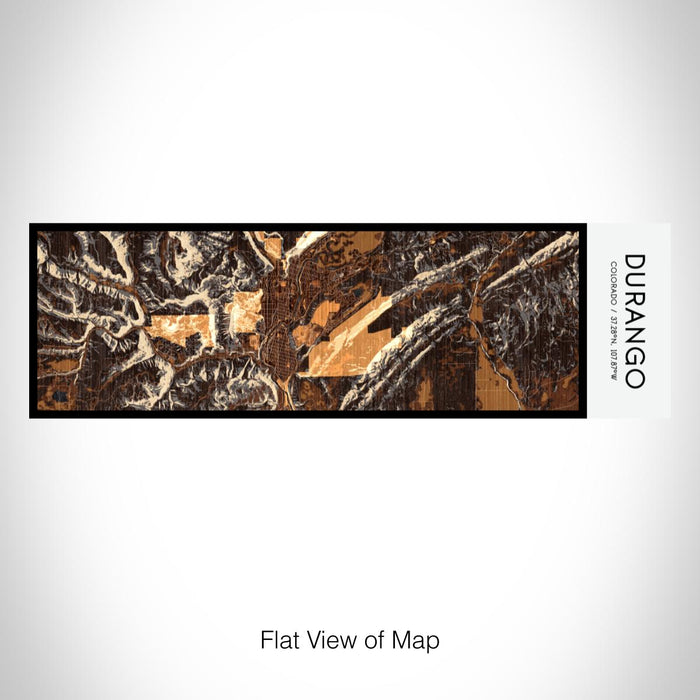 Rendered View of Durango Colorado Map on 10oz Stainless Steel Insulated Cup in Ember with Sliding Lid