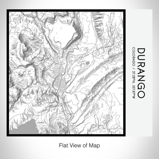 Rendered View of Durango Colorado Map on 17oz Stainless Steel Insulated Tumbler in Classic Map Style