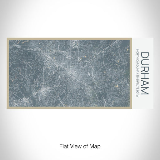 Rendered View of Durham North Carolina Map on 17oz Stainless Steel Insulated Bottle with printed afternoon style map