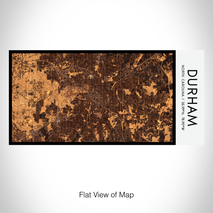 Rendered View of Durham North Carolina Map on 17oz Stainless Steel Insulated Bottle with printed ember style map