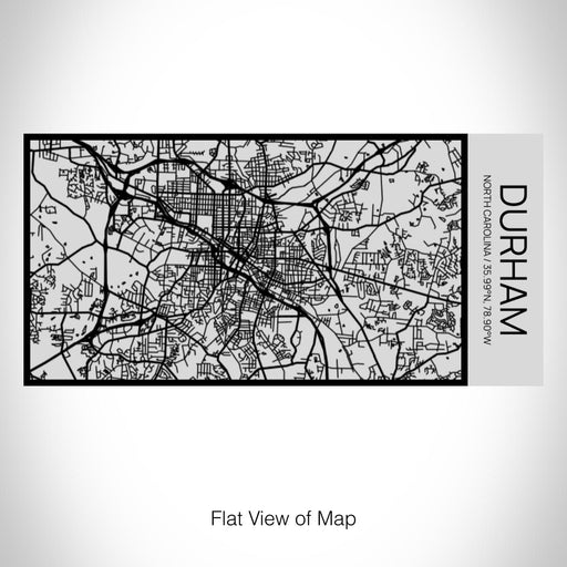 Rendered View of Durham North Carolina Map on 17oz Stainless Steel Insulated Cola Bottle in Stainless