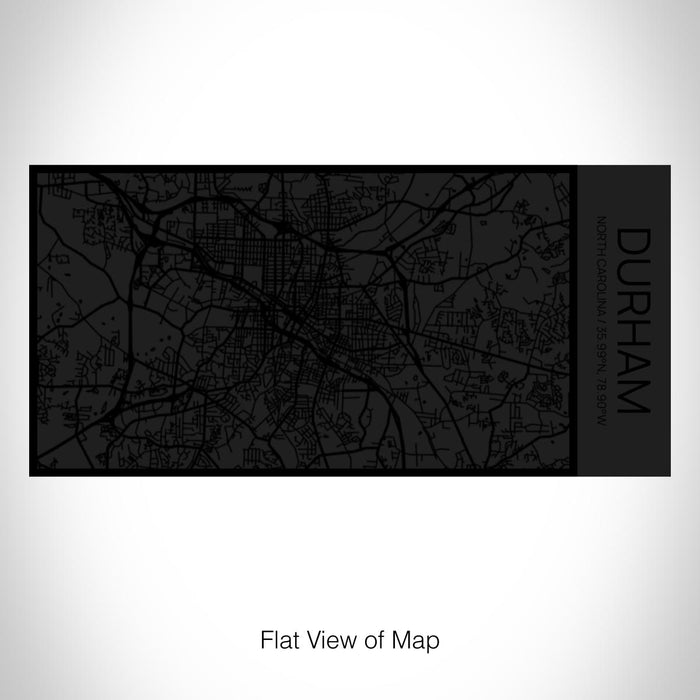 Rendered View of Durham North Carolina Map on 17oz Stainless Steel Insulated Cola Bottle in Stainless in Matte Black