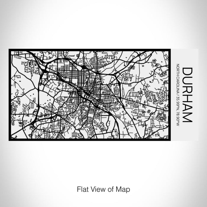 Rendered View of Durham North Carolina Map on 17oz Stainless Steel Insulated Cola Bottle in Stainless in Matte White