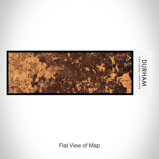 Rendered View of Durham North Carolina Map on 10oz Stainless Steel Insulated Cup in Ember with Sliding Lid