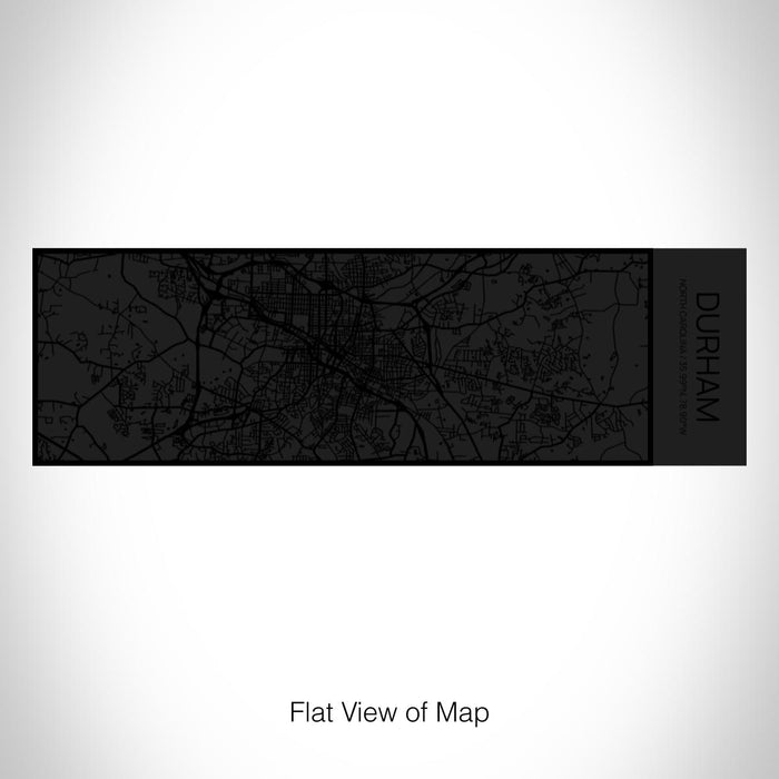 Rendered View of Durham North Carolina Map on 10oz Stainless Steel Insulated Cup in Matte Black with Sliding Lid