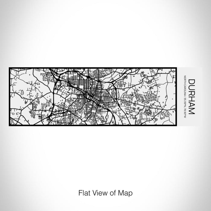 Rendered View of Durham North Carolina Map on 10oz Stainless Steel Insulated Cup in Matte White with Sliding Lid