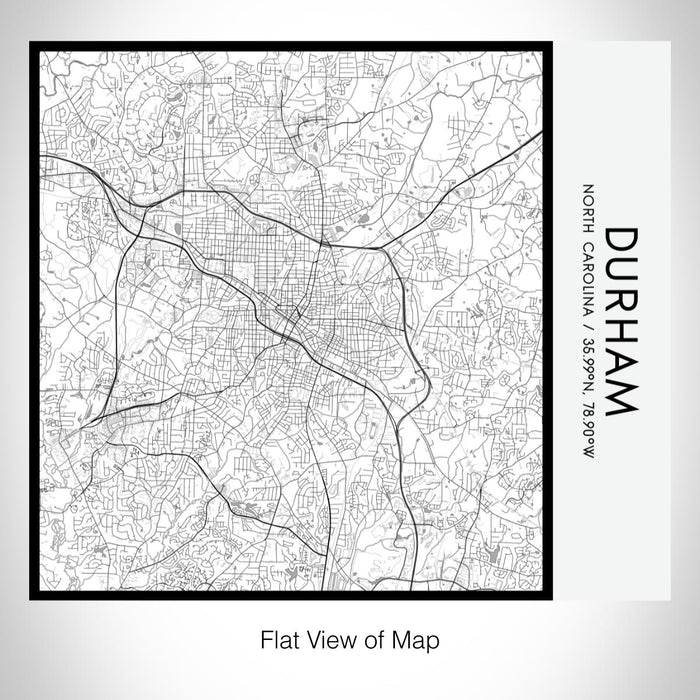 Rendered View of Durham North Carolina Map on 17oz Stainless Steel Insulated Tumbler in Classic Map Style