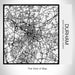 Rendered View of Durham North Carolina Map on 17oz Stainless Steel Insulated Tumbler in Matte White with Tactile Lines
